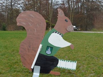 Hans-Hermann-Kunstaktion: das Eichhörnchen als Spielmann